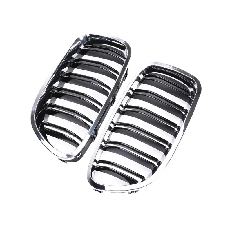 Front Kidney Bumper Chrome Grill for BMW 5 Series F10 F11 2010-2017 M5 Carbon Fiber Racing Grille 520i 528i 530i Accessories