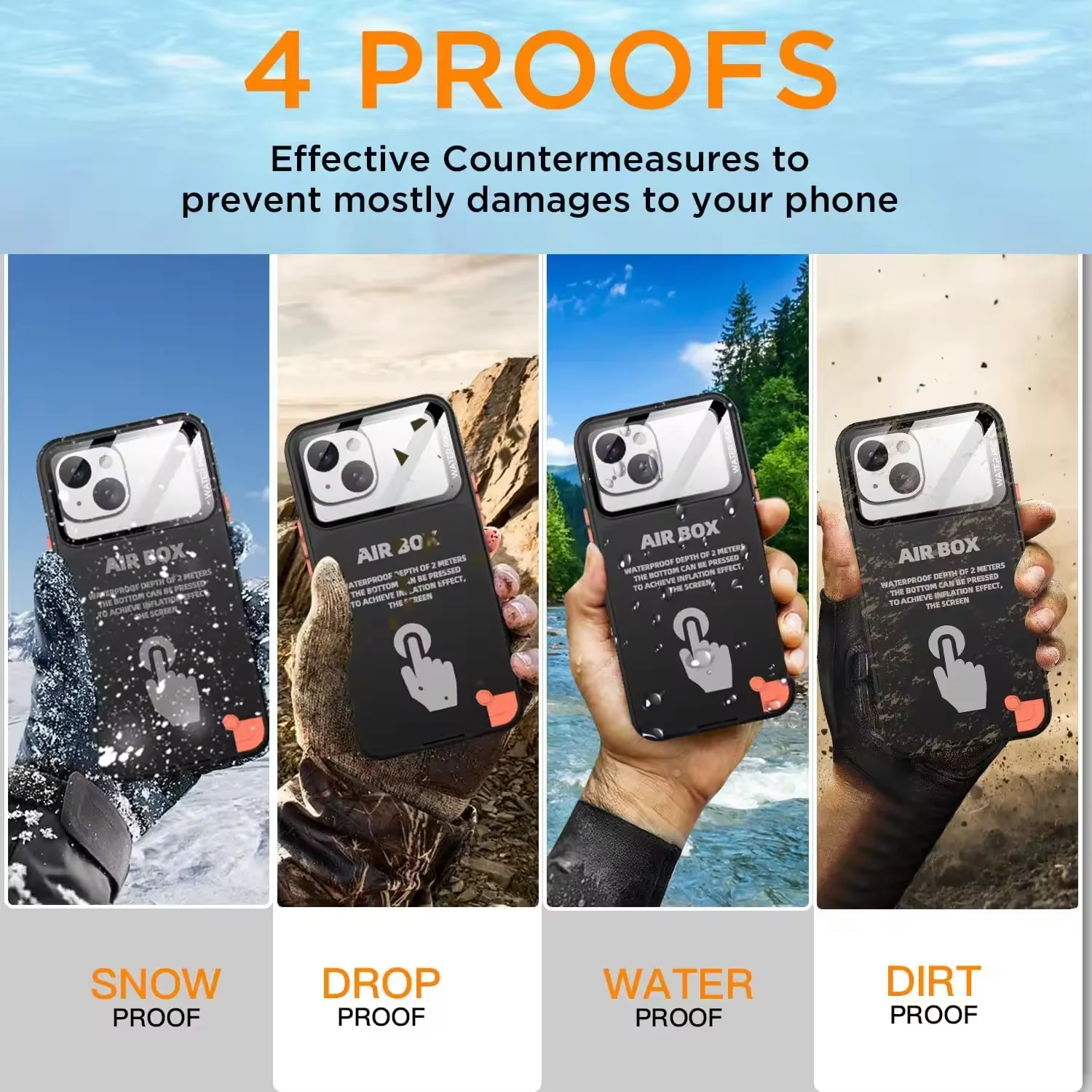 Waterproof Pouch For iPhone 15 Pro 16 14 Plus 13 12 Pro Max Underwater Touch Screen Case IP68 Professional Diving Cases