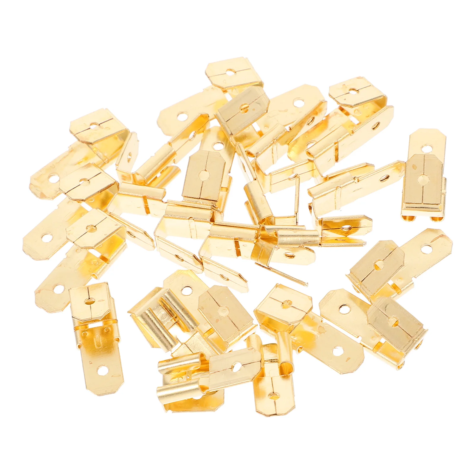 

25Pcs Electrical Wire Terminal Spade Connectors Copper Quick Disconnect Automotive Marine Audio Wire Connectors
