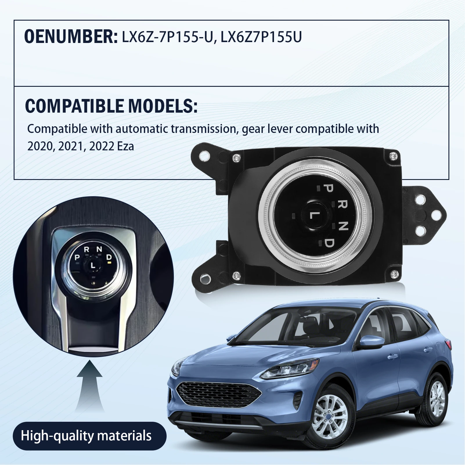 Automatic Transmission Shift Lever LX6Z-7P155-U for Ford Escape 2020 20211 2022 OEM Number LX6Z7P155U