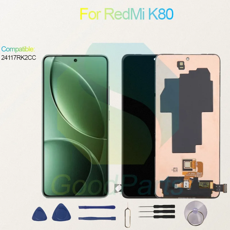 Test Before Ship For RedMi K80 Display Touch Screen Digitizer Panel Assembly Lcd Screen 24117RK2CC K80 Screen Display