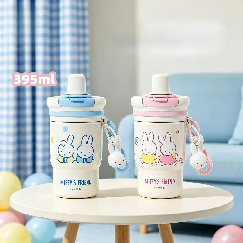 Cartoon Kawaii 395ml Thermos Cup 316 Stainless Steel Coffee Cup Tea-water Separation Odorless Corrosion Resistance Simple Miffy