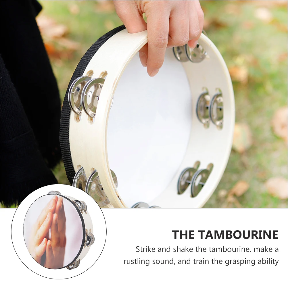 

8 inch Drum Wood Musical Instrument PET Bright Colors Kids Toy Percussion Instrument Musical Play Drum