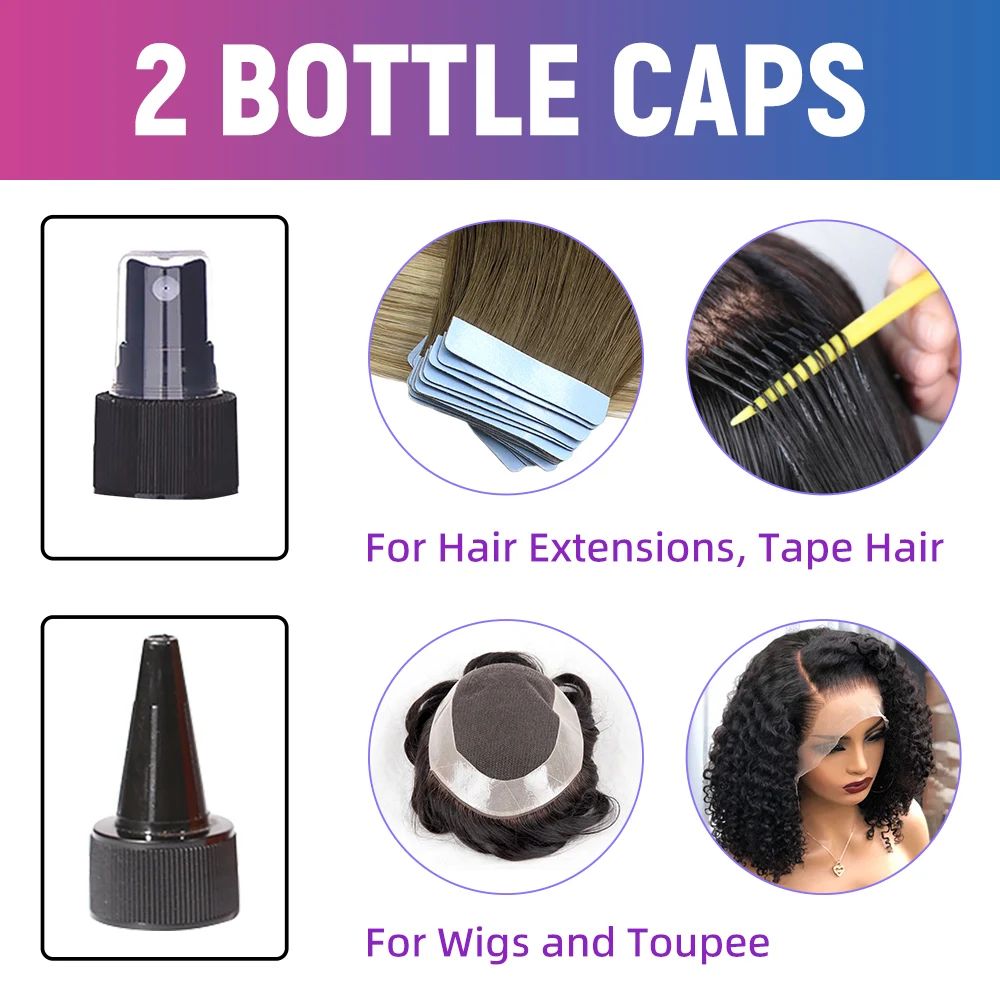 Lace Glue Remover Spray Fast Acting Hair Extension Tape Remover for Hairpieces Wig Toupee Frontal Hair Replacement MATEPLEX