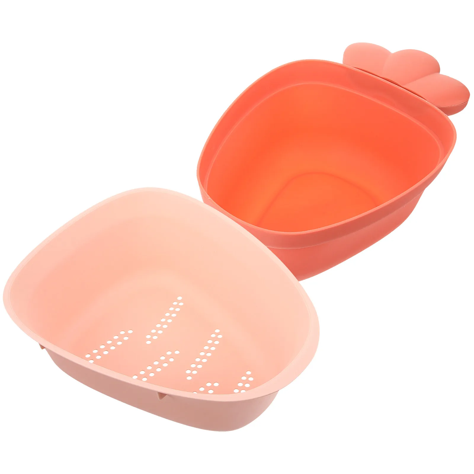Double Layer Vegetable Draining Basket for Fruits Rice Washing Lightweight Wear Resistant Kitchen Drain Tool Compact Fruit