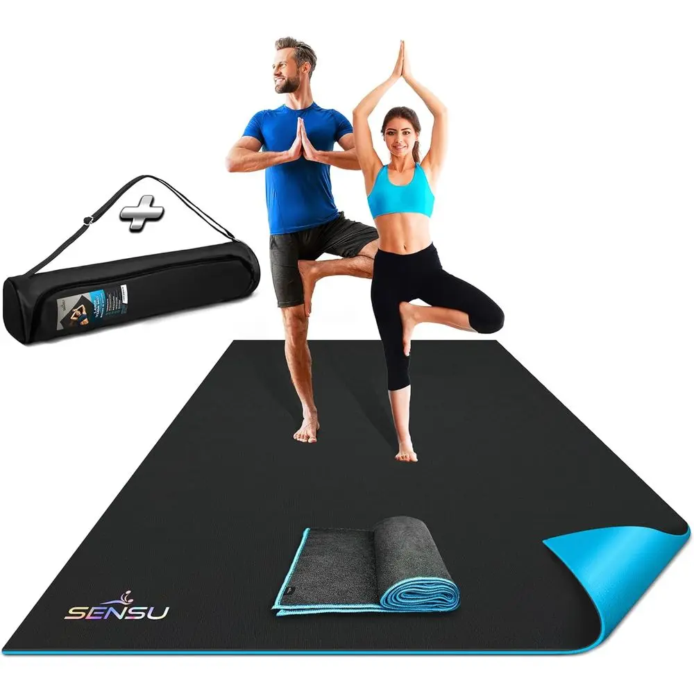 

Очень толстый коврик для йоги размером 7 x 5 x 9 мм для мужчин и женщин — нескользящая поверхность для дополнительного захвата — идеально подходит для горячей йоги, пилатеса, заземления и