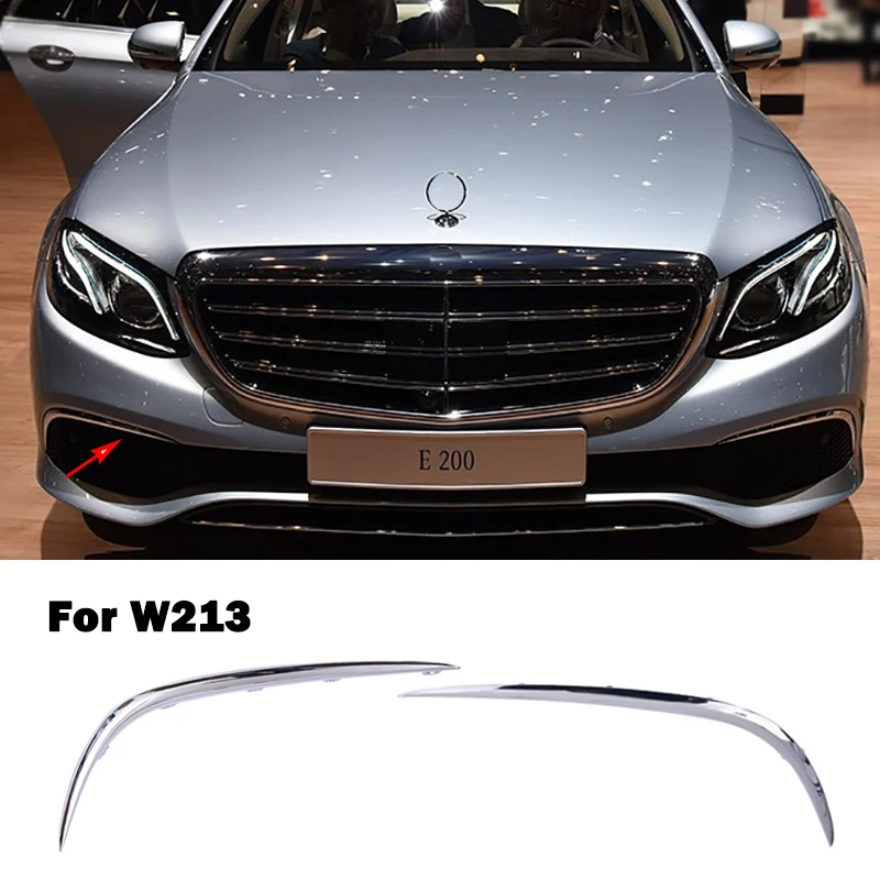 

Front Fog Lamp Strips Grille Cover Bumper Chrome Trim A2138850174 A2138850274 For Mercedes Benz E Class Klass W213 E200 Travel