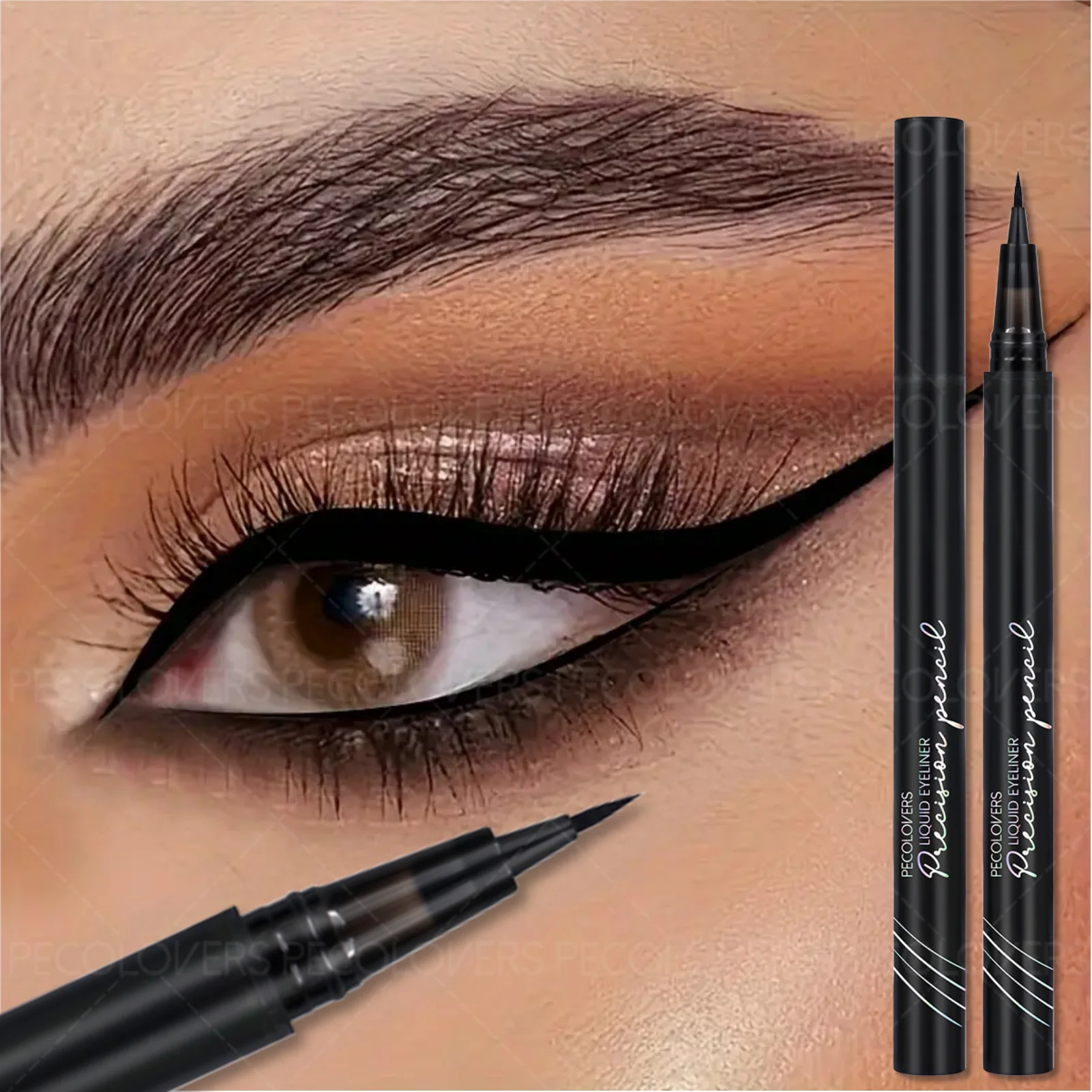 1PC Anti-Smudge Dual-Function Pencil - Eyeliner & Eyebrow 2-in-1, Quick-Drying Non-Stick, Smooth Application for Daily Eye Looks