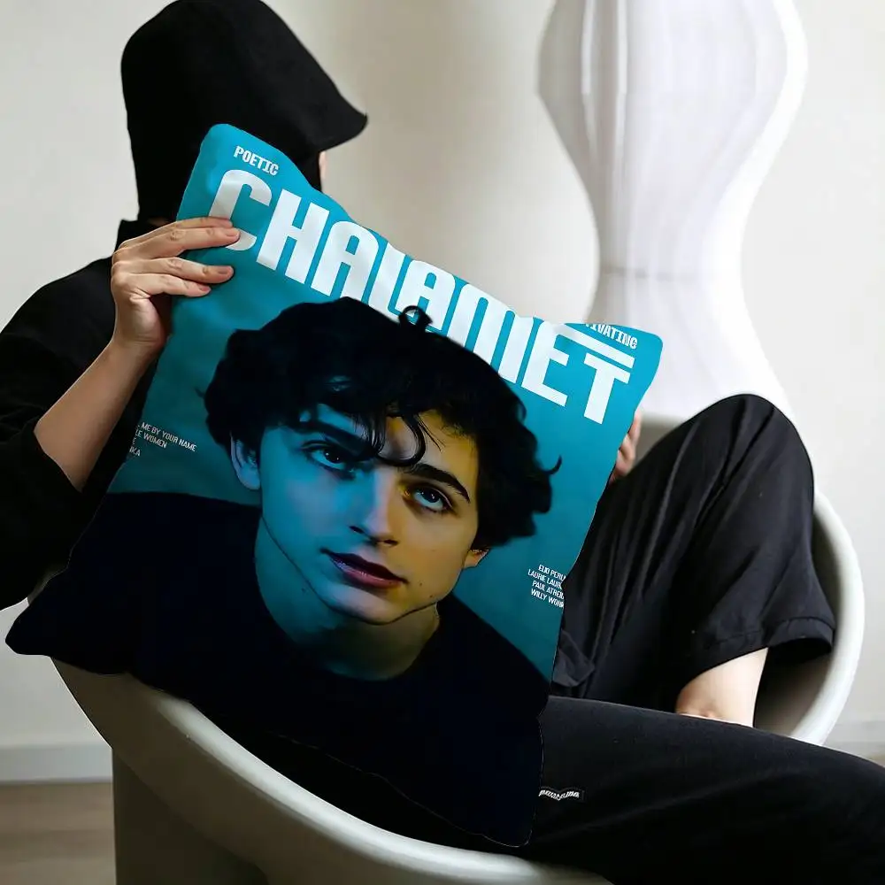 Star Timothee Chalamet  Personalized Pillow Dust Cover Bedroom Kids Party Decoration Pillowcase Birthday Children Gift