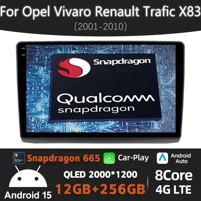 

Android 15 Car Radio For Opel Vivaro Renault Trafic X83 2001 - 2010 GPS NAVI Head Unit 2DIN QLED Multimedia Stereo Video Player