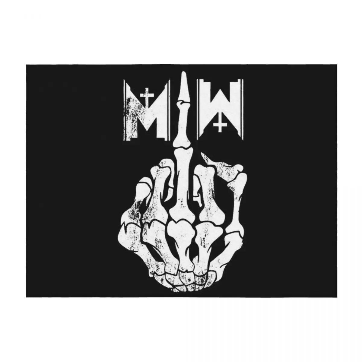 

Motionless in White Finger Middle Motionless Throw Blanket Multi-Purpose decorative halloween Flannels Blankets