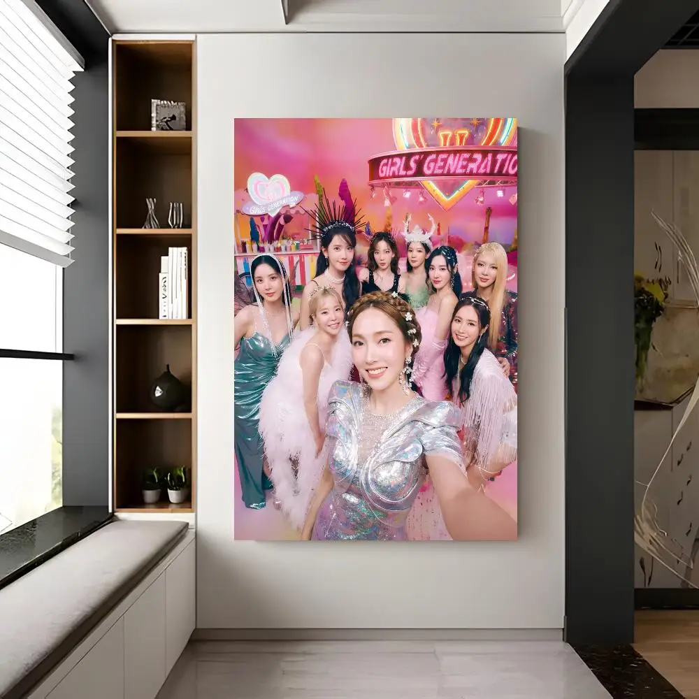 Pop Girl Group Girls' Generation Poster Modern Wall Decor Collection for Home Design
