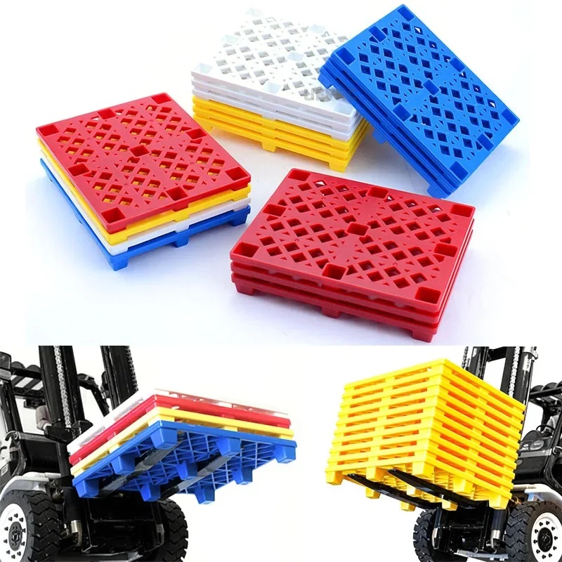 

5pcs Simulation Forklift Tray Floor Board Scene Props for 1/14 Tamiya KABOLITE K180-100 K3362 RC Truck SCANIA VOLVO LESU LXY Car