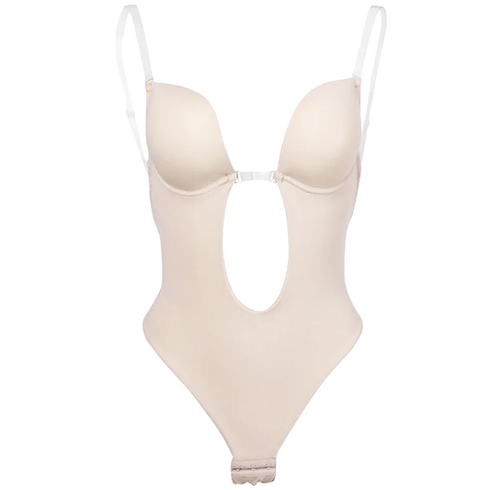 

Women Backless Corset Invisible Shapewear Skin Color Size M Slimming Shaper Bra Corset Elastic Comfortable Waist Reduction