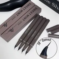 Quick Dry Liquid Eyeliner Curved Pen Tip Easy To Draw Fine Lower Eyelash Eyelid Pencil Smooth Eye Liner Waterproof Cosmetics