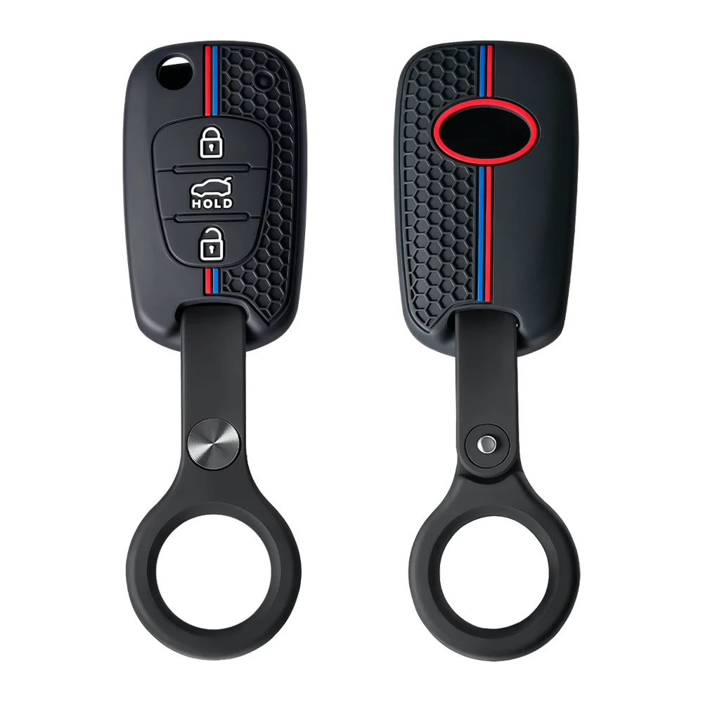 Housse de protection en Silicone pour clé de voiture, pour Hyundai i20 i30 ix20 ix25 ix35 Elantra, KIA Sportage Rio 3 Soul Optima Ceed Pro K5 K2 Pride