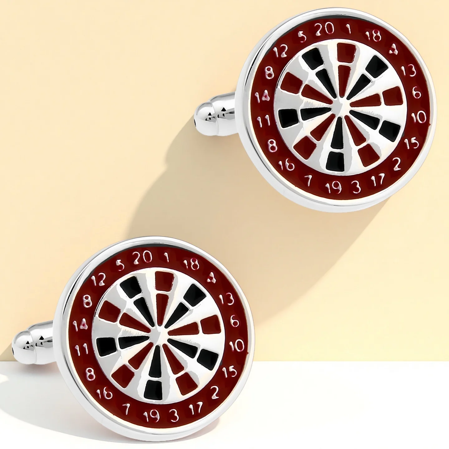 Annlyy Fashion Chess Football Basketball Dart Dumbbell Mens Cufflinks Cuff Links