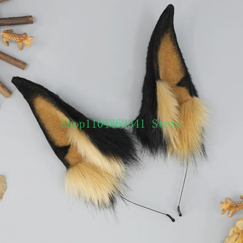 

Anime Cosplay Props Beast Dog Hair Hoop Furry Hair Styling for Comic Con Headband Furry Dobermann Animal Carnivals