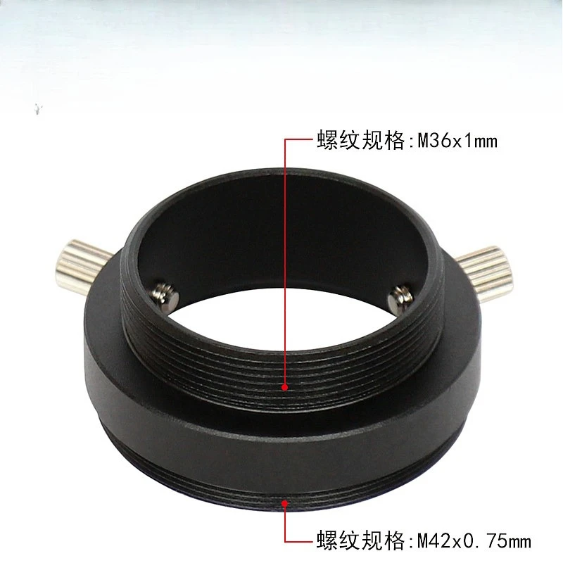 Telescope Adapter M36x1mm Male Thread to 1.25 Inch Interface & T2 External Thread Astronomical Optics Accessory