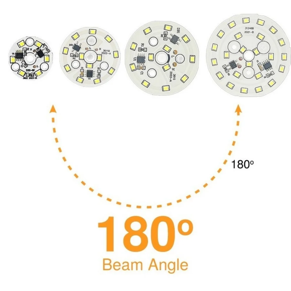 Chip LED per Downlight SMD 2835 3W 5W 7W 9W 12W 15W 18W Perline luminose rotonde AC 220V-240V Led Downlight Chip Faretto di illuminazione