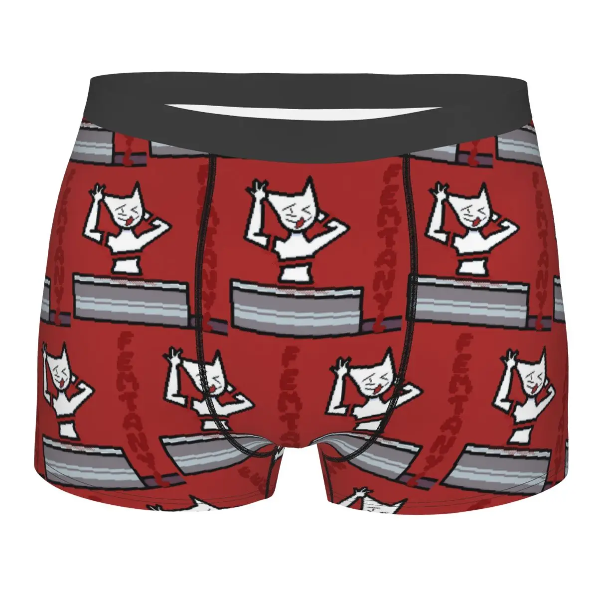 Boxer Underpants Shorts Femtanyl Sliced Token Panties Men's Soft Underwear for Homme Man Boyfriend Gifts