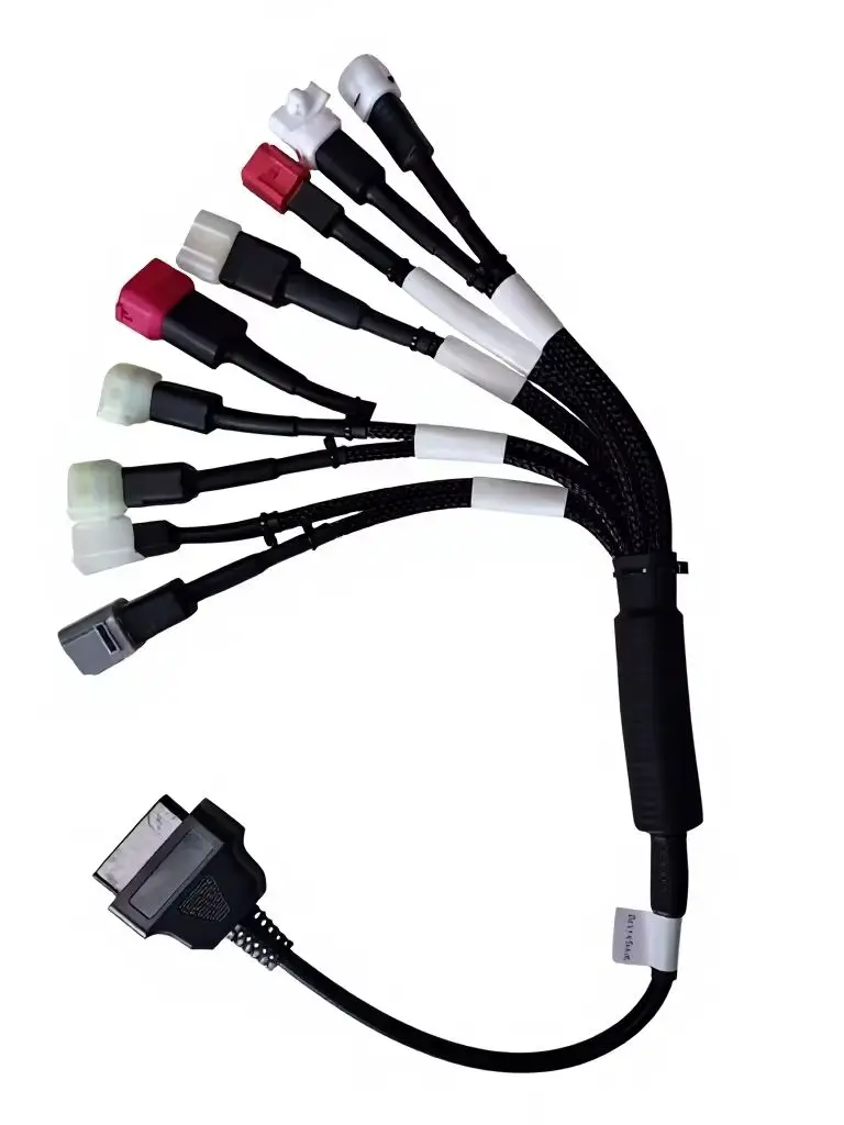 BS6 8in1 Bike Cable OBD One-to-many Extension Wire Compatible with Euro4 Motorcycle for Suzuki for Honda for Yamahafor Kawasaki