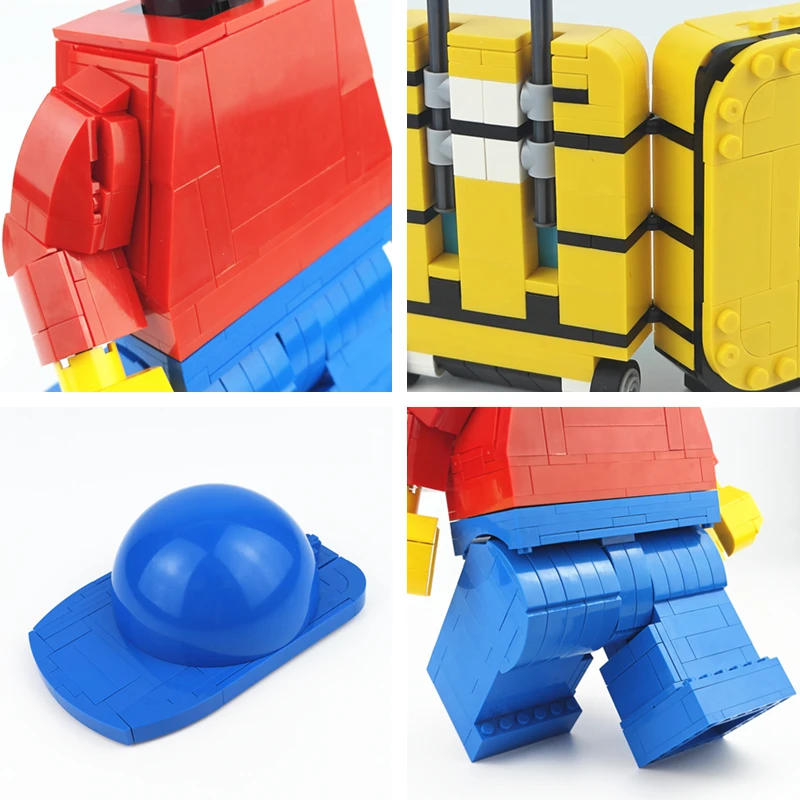 Nieuw Met Koffer Opgeschaald Groot Karakter Model Bouwstenen Montage Bricks Speelgoed Voor Kind Chrismas Geschenken Compatibel 40649