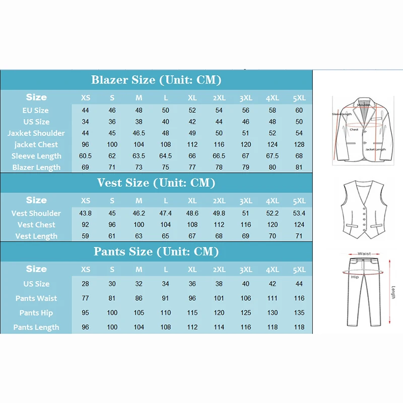 Costume Homme 3 Piece Wedding Suits for Men Two Buttons Casual Slim Prom Dinner Groom Tuxedo Terno Masculino Completo Blazer