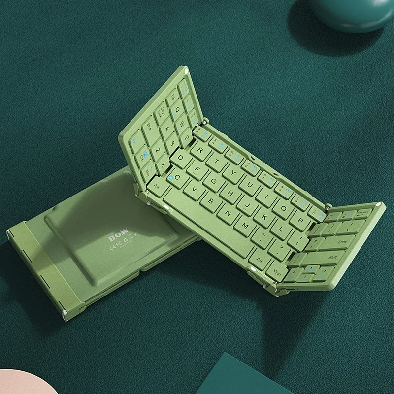 Keyboard lipat Bluetooth untuk Macbook iPad Tablet, Mouse Keypad nirkabel Mini dapat diisi ulang untuk PC, aksesori game