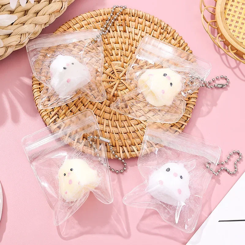 1/2 Stuks Mini Kawaii Trage Rebound Relief Squeeze Speelgoed Sticky TPR Squishy Mini Chick Stress Reliever Speelgoed Squishy nieuwe Fidget Prop