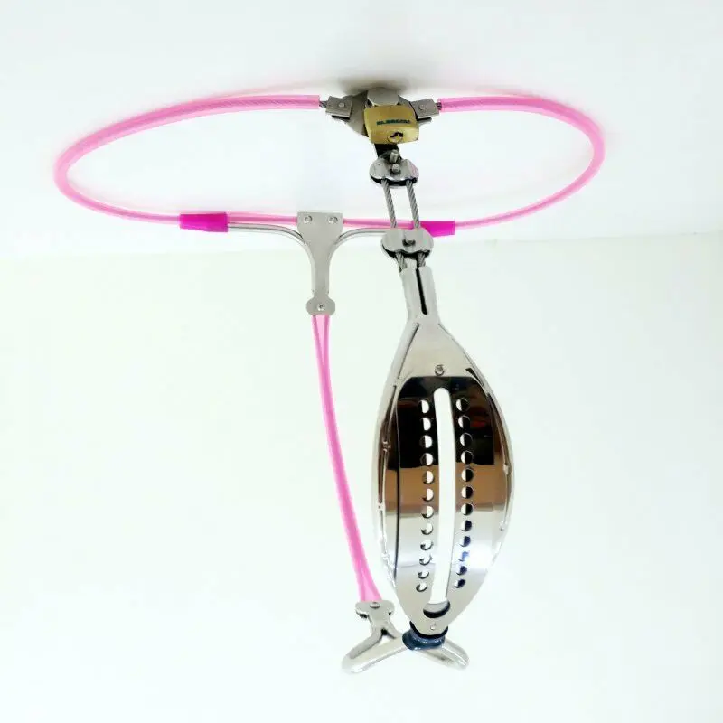 Manyjoy Stainless Steel Female Chastity Belt Invisible Silicone Waist Metal Chastity Device Vagina Dildo Beads Plug SM Sex Women