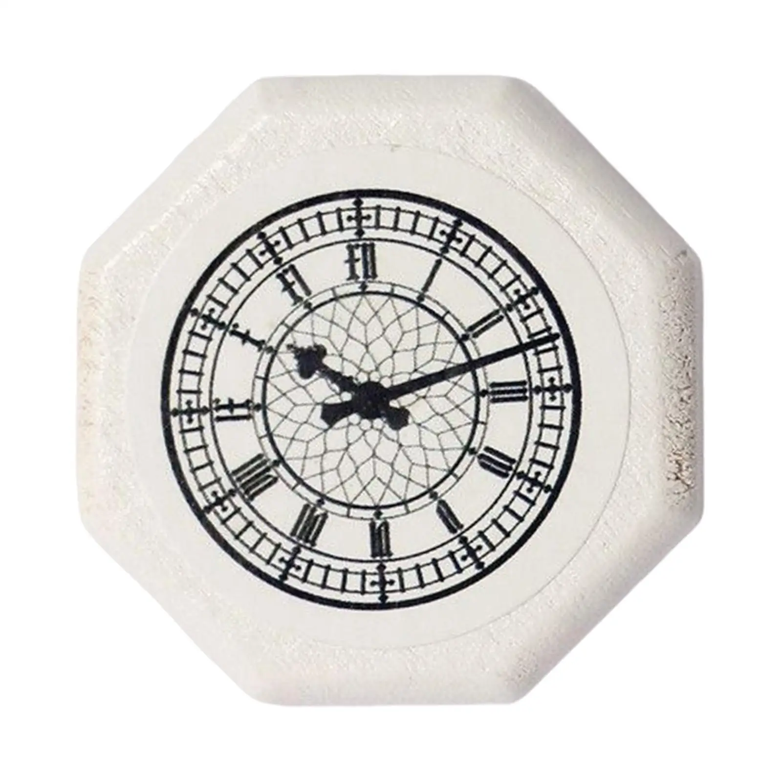 Miniature Clock 1 12 Scale White PP Wall Decor Dollhouse Compact Dollhouse Accessories for Doll House Furniture
