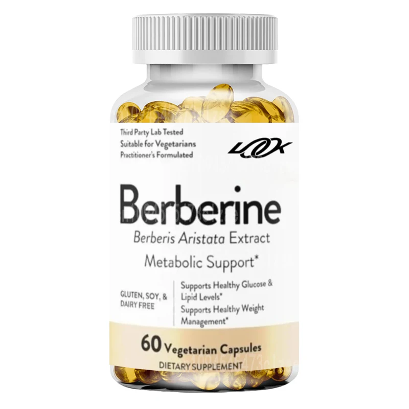 Berberine Hydrochloride Supplement, 500mg Per Capsule, Contains 97% Pure Berberine Extract Energy Support -60 Capsules