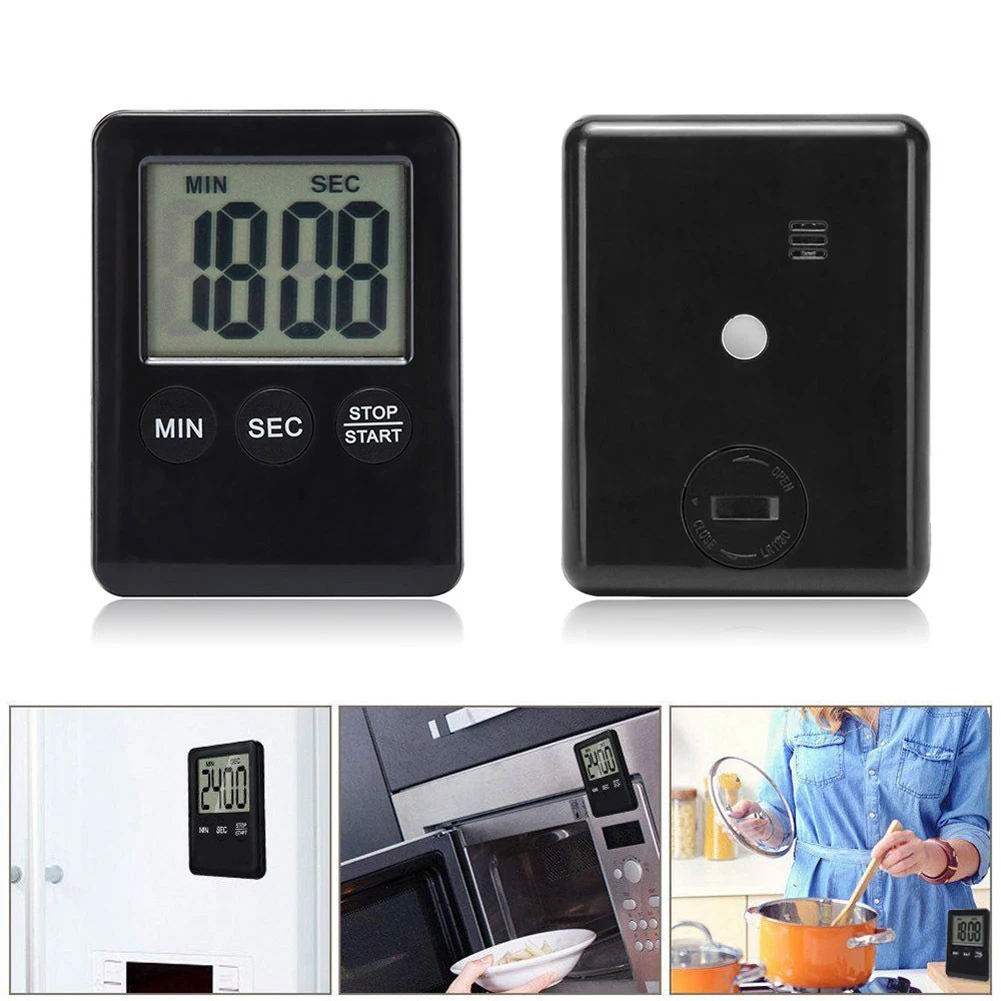 Kitchen Electronic Timer LCD Digital Countdown Timer Home Practical Cooking Timer Egg Timer Baking Stopwatch Cooking Timer Tool