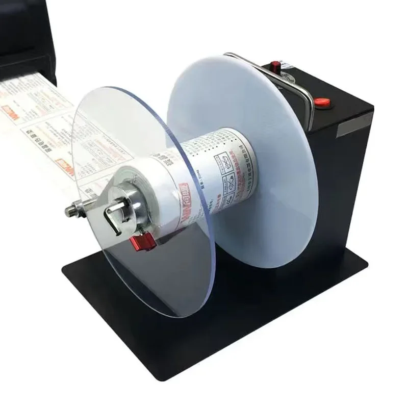 F202 ماكينة إعادة تدوير الملصقات الأوتوماتيكية في اتجاهين ذاتية اللصق لطابعة الباركود ماكينة إعادة تدوير الملصقات #1