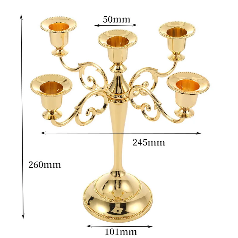 Candlelight Dinner Home Atmosphere Decoration European Candlestick Wedding Props Hotel Clubhouse Candle Stand Decoration