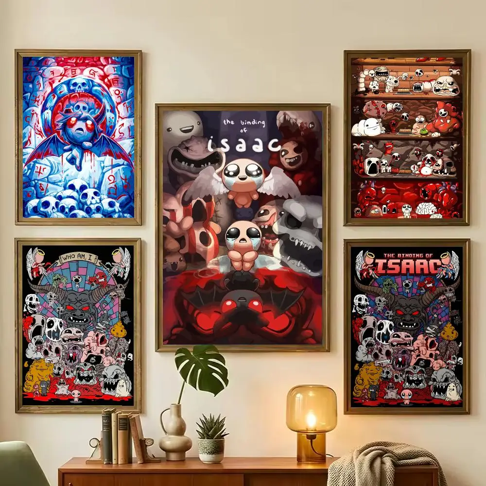 Game The Binding of Isaac Painting Calligraphy Stylish Canvas Poster Wall Art for Living Room Bedroom Office Home Decor