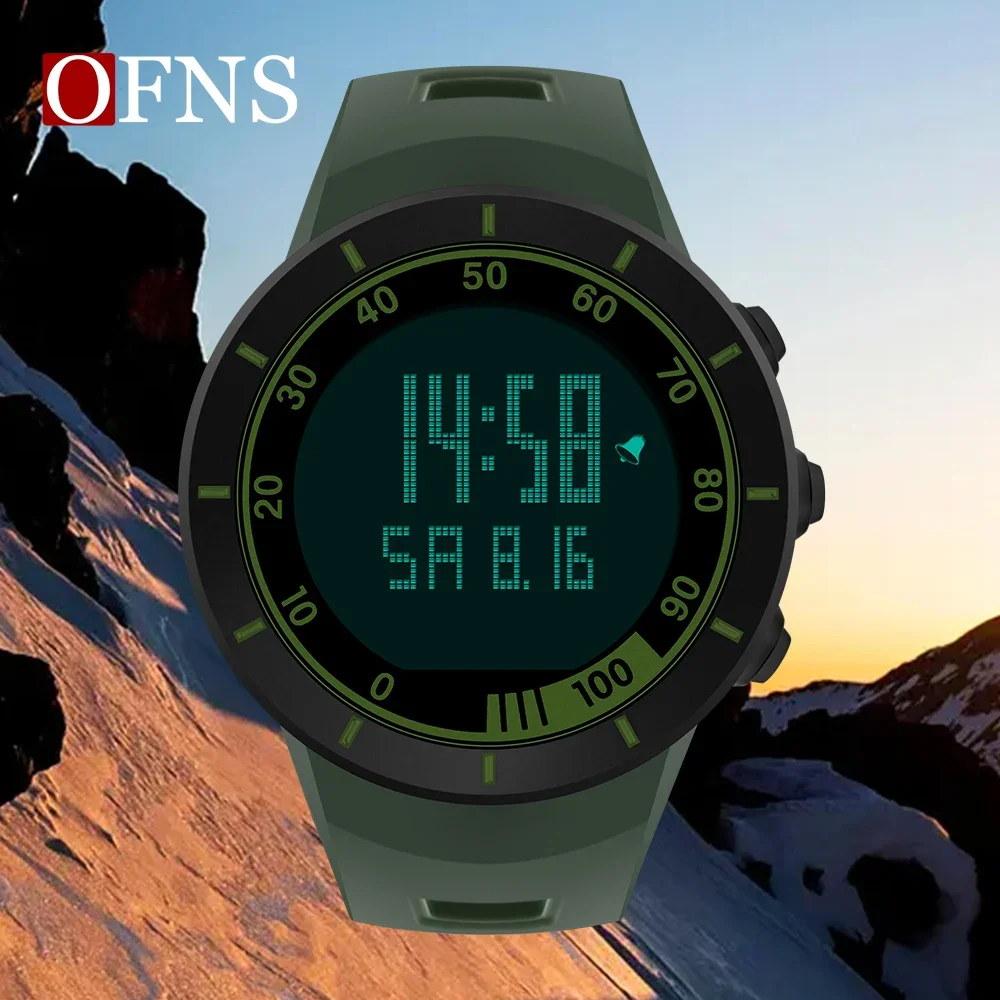 

OFNS 9001 New Men's Sports Watch Multi functional Waterproof Watch LED Digital Display Automatic Calendar Men's Watch 2024