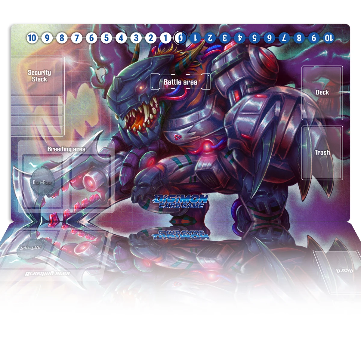 Digimon Playmat Machinedramon DTCG CCG Board Game Trading Card Game Mat Custom Anime Gaming Mouse Pad Rubber Desk Mat & Free Bag