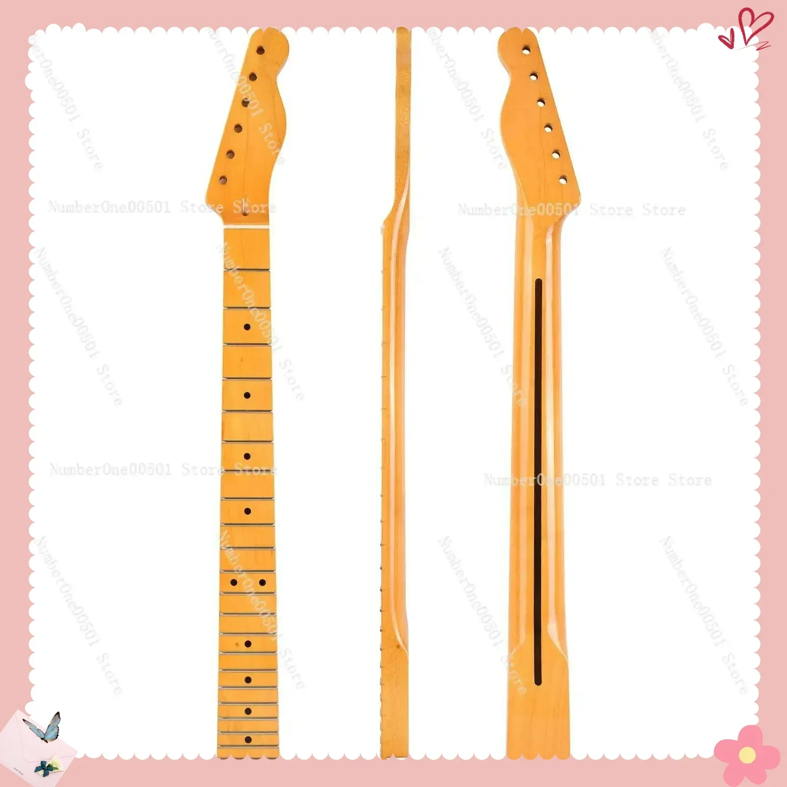 

For TL Tele 22 Fret Maple Fretboard with Back Center Line Replacement Neck Maple Guitar Neck