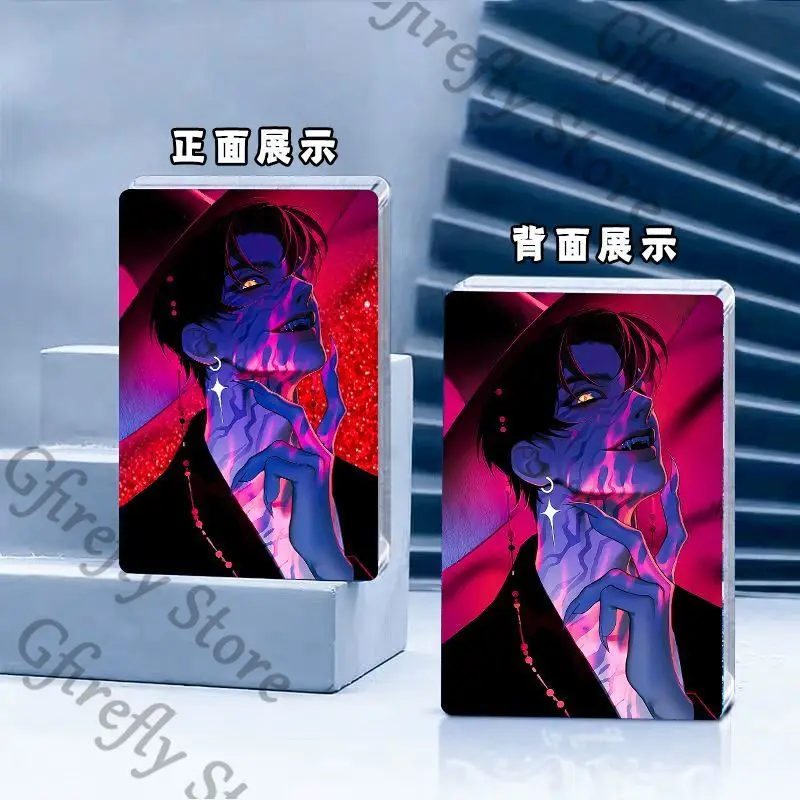 

KPop Demon Hunters Dj-Q&Y Cosplay Flowing sand Mahjong Saja Boys acrylic standing sign High Quality Ornaments Collection
