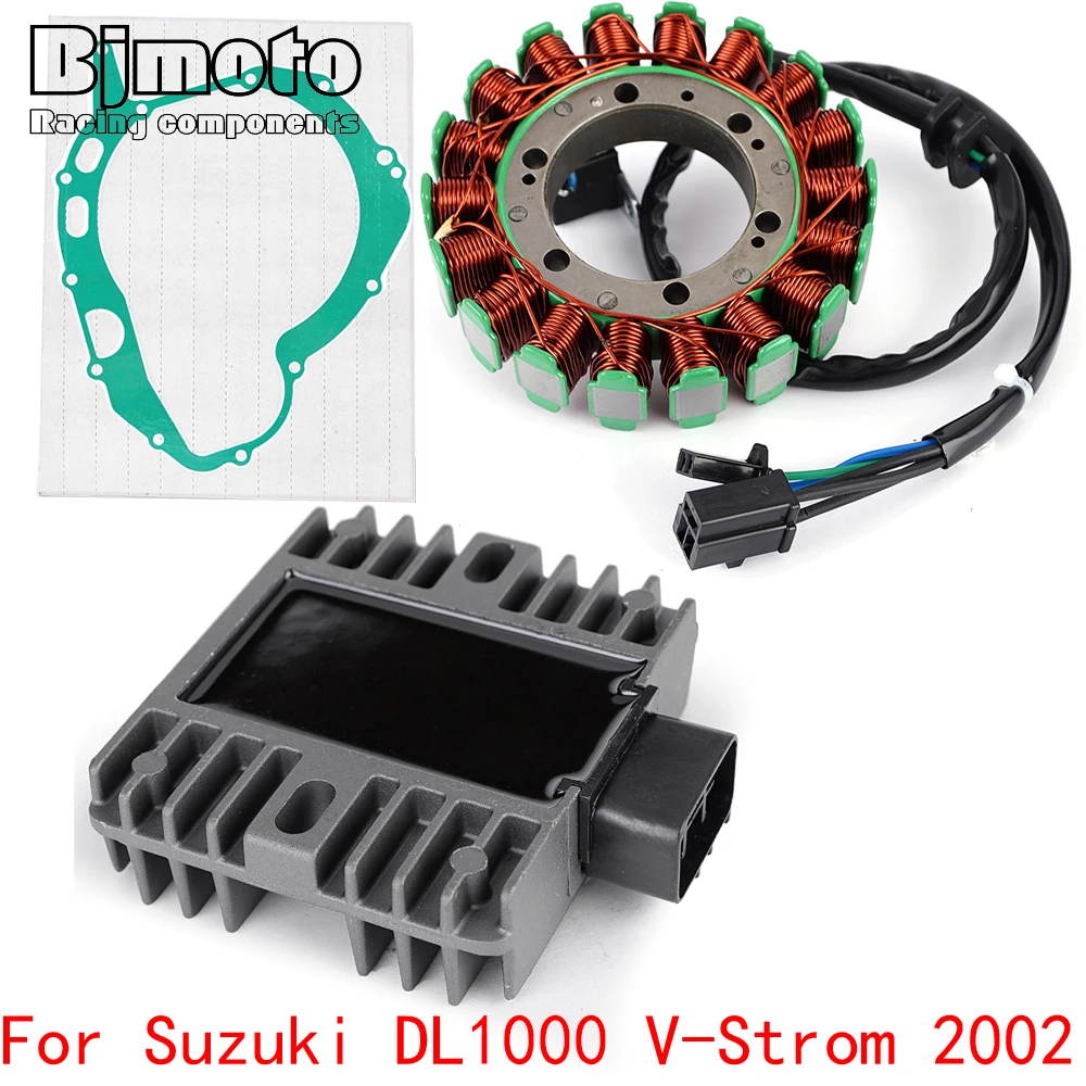 

DL1000 DL 1000 Engine Stator Coil+Voltage Regulator rectifier For Suzuki DL-1000 V-Strom 2002 with Gasket