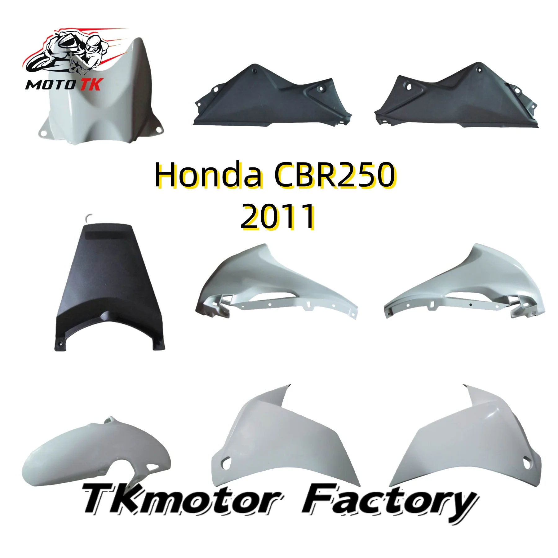 OEM Fitment Unpainted Front Upper Fairing Headlight Panel Nose Panlel Instrument Cover Fit For Honda CBR250R 2011