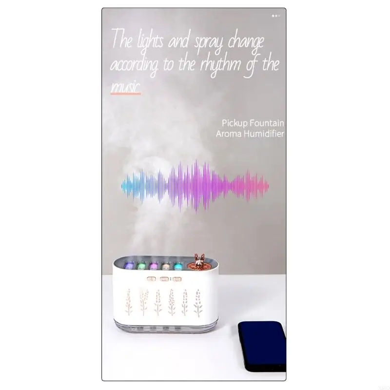 700ML Color Changing   Humidifier For Bedroom Office Yoga With 5 Nozzle Mist  Auto Shut Off   Diffuser N58D