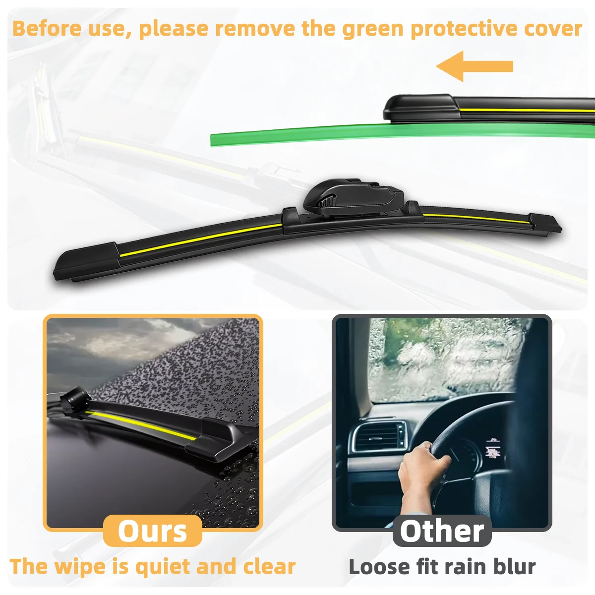 2PCS Front Wiper Blades Fit For Daihatsu Terios J200 F700 Thor M900S M910S 2006-2026 Car Premium Quiet Streak-Free Durable Parts view 3