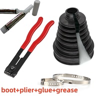 Universal Split CV Boot Kit Driveshaft Stretchy Rubber Outer Gaiters Easy Fit With Clips Glue Car Replacement Part Accessories