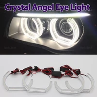 Anillo de luz LED de Ojos de Ángel de herradura acrílica DTM, anillo blanco para BMW 1, 2, 3, 4, 5, 6, 7 series E38, E39, E60, E53, E46, E90, E91, E92, E93