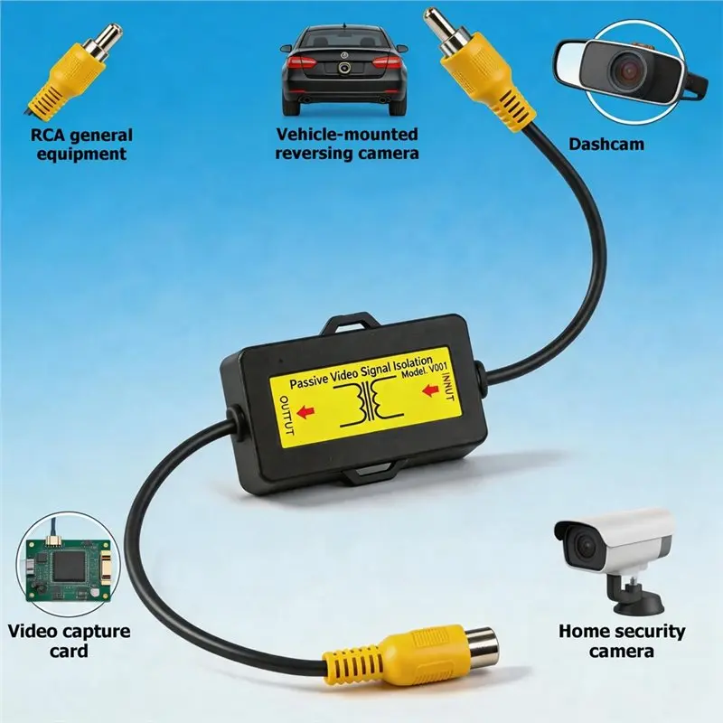 Car For Camera Filter RCA Video Signal Isolator Passive Video Signal Isolation Snowflake Removal - view 2