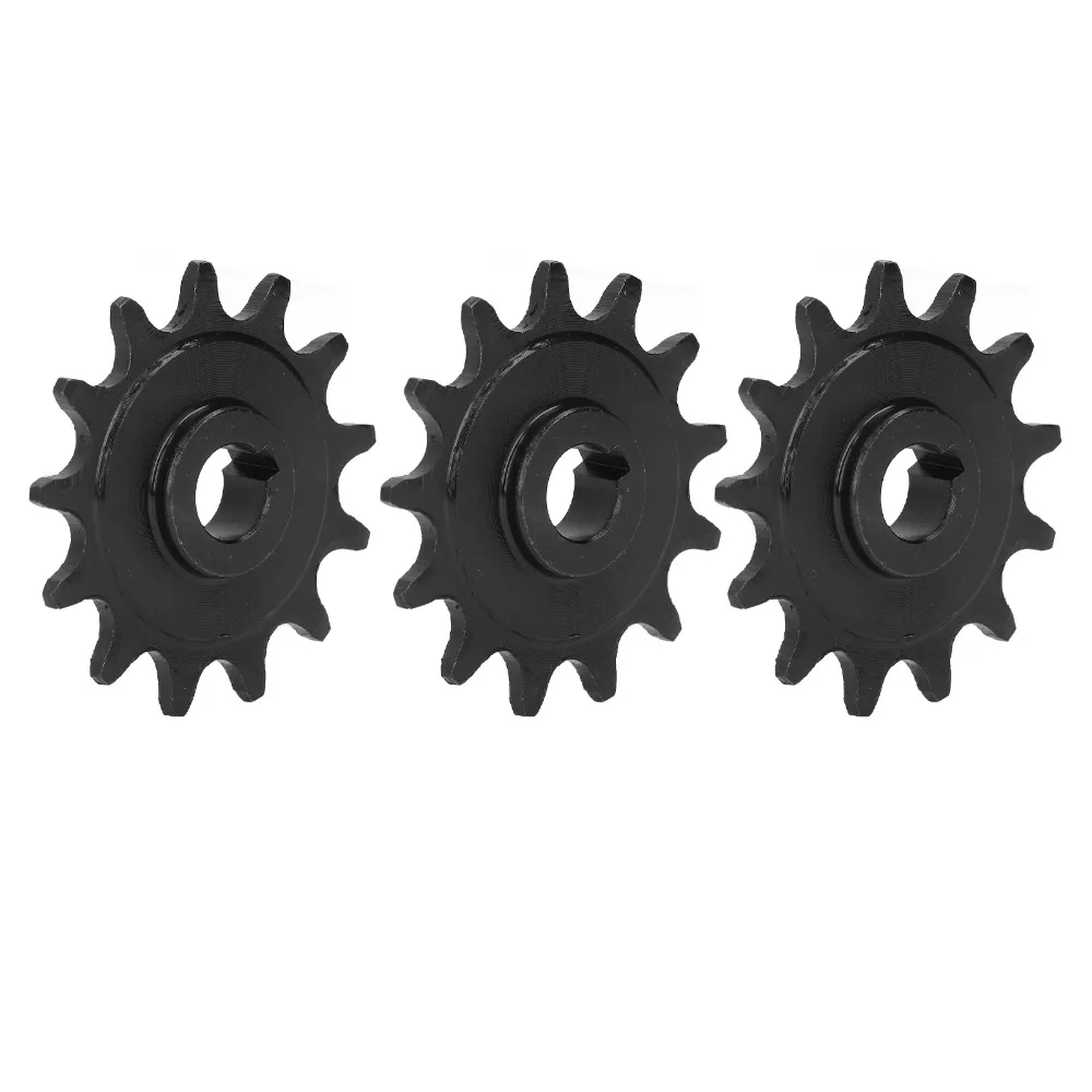 3 Peças 410 13T Roda Dentada de Aço Preta para Motor de Bicicleta Elétrica, Roda de Corrente para Motor de Bicicleta Elétrica Go Ped 26CC 43CC 49CC
