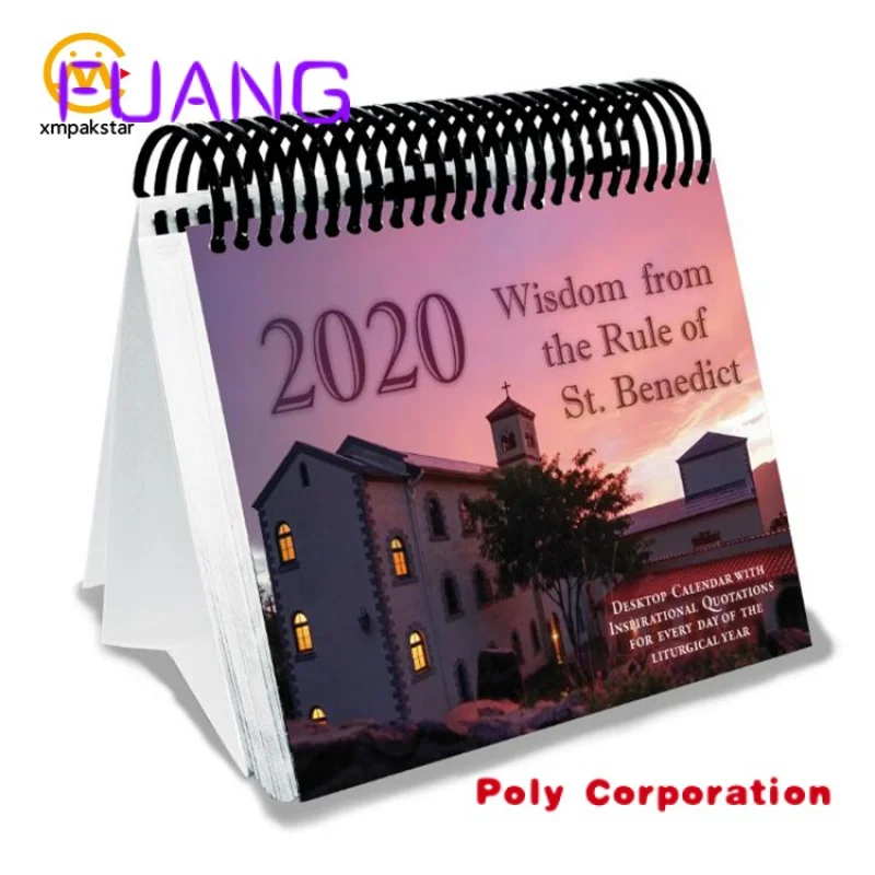 Custom  Coil Binding Desk Calendar 2023 Custom Hot Selling 365 Days Weekly Perforation Tear Off Metal Table Calendar Printing Ca